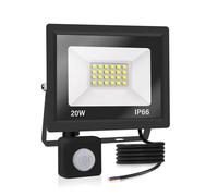 1pack-faro led esterno con sensore movimento 20W Bianco Caldo 3000K IP66 Impermeabile faretto esterno con sensore di movimento 2000LM faretto led da esterno per Cortile,Giardino