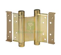 1PAIA CERNIERA A MOLLA BOMMER IN ACCIAIO OTTONATO MM. 75: