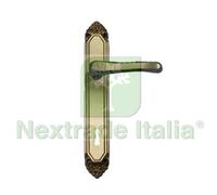 1PAIA MANIGLIA LAVINIA CON PLACCA IN OTTONE MM.70 TIPO LEGGERO: