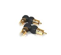 1Paio (2Pezzi) Viablue XS Cinchadapter RCA 90° XL Adattatore