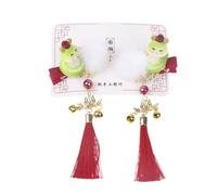 1Pair 2025 Serpente Anno Nappa Clip per Capelli Nuovo Anno Nappa Decorazione Tornante Clip Per Bambini Clip Per Capelli Serpente Capelli Decorativi Spille