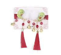 1Pair 2025 Serpente Anno Nappa Clip per Capelli Nuovo Anno Nappa Decorazione Tornante Clip per Capelli Bambini Clip di Capelli Della Resina Serpente Capelli