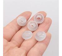 1Pair 50mm Natural Jade Baoding Ball Fitness Pallamano Quarzo Sfera Relax Mano Polso Esercizio Terapia di Massaggio Pietra decorazione della stanza (Color : Pure White, Size : 8x14mm-hole 6MM-6PCS)