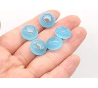1Pair 50mm Natural Jade Baoding Ball Fitness Pallamano Quarzo Sfera Relax Mano Polso Esercizio Terapia di Massaggio Pietra raccolta domiciliare(Color:Light blue,Size:8x14mm-hole)