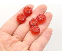 1Pair 50mm Natural Jade Baoding Ball Fitness Pallamano Quarzo Sfera Relax Mano Polso Esercizio Terapia di Massaggio Pietra decorazione della stanza (Color : Rot, Size : 8x14mm-hole 6MM-6PCS)