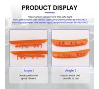 1Pair Anteriore Sinistro Destro Paraurti Indicatore Laterale Faro Plastica