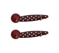 1pair Bella Polka Punti Clip Per Capelli Del Cuore Durabilità Leghe Forcine Stili Dolci Forcine Per Le Donne E Le Ragazze