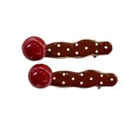 1pair Bella Polka Punti Clip Per Capelli Del Cuore Durabilità Leghe Forcine Stili Dolci Forcine Per Le Donne E Le Ragazze
