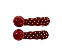 1pair Bella Polka Punti Clip Per Capelli Del Cuore Durabilità Leghe Forcine Stili Dolci Forcine Per Le Donne E Le Ragazze