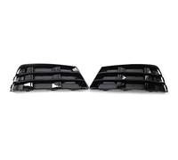 1Pair Car Paraurti Anteriore Fendinebbia Copertura Griglia Inferiore LH + Lato Destro Per A4 B9 2016 2017 2018 Chrome/Nero Plastica ABS Griglia Radiatore(Nero lucido)
