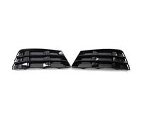 1Pair Car Paraurti Anteriore Fendinebbia Copertura Griglia Inferiore LH + Lato Destro Per A4 B9 2016-2018 Chrome/Nero Plastica ABS Griglia Radiatore(Nero lucido)