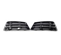 1Pair Car Paraurti Anteriore Fendinebbia Copertura Griglia Inferiore LH + Lato Destro Per A4 B9 2016-2018 Chrome/Nero Plastica ABS Griglia Radiatore(Chrome)