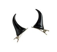 1pair Corno Forma Forcine Ragazza Calda Goth Duckbills Clip di Capelli Halloween Goth Coda di Cavallo Trecce Clip di Capelli Per La Donna