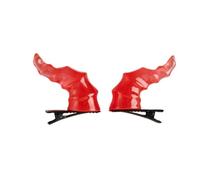 1Pair Devil Horn Forcine per capelli a forma di corno caldo ragazza goth anatra clip per capelli Halloween Goth coda di cavallo trecce capelli per donna