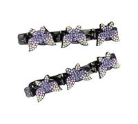 1Pair Elegante Parte Laterale Accessori Per Capelli Strass Ornato Clip Per Le Donne Fissare Testardo E Flyaways Styling Strumento Per Matrimoni