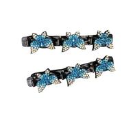 1Pair Elegante Parte Laterale Accessori Per Capelli Strass Ornato Clip Per Le Donne Fissare Testardo E Flyaways Styling Strumento Per Matrimoni