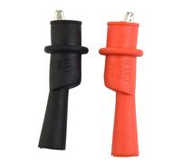 1Pair Filo per punte Test Clip Morsetto Rosso+Nero / for Multimetro Tester AC/Dc