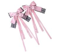 1Pair Fiocchi Del Nastro Fermagli Dei Capelli Unici Colori Solidi di Modo Hairpieces Accessori Eleganti Per Le Femmine
