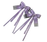 1Pair Fiocchi Del Nastro Fermagli Dei Capelli Unici Colori Solidi di Modo Hairpieces Accessori Eleganti Per Le Femmine