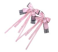 1Pair Fiocchi Del Nastro Fermagli Dei Capelli Unici Colori Solidi di Modo Hairpieces Accessori Eleganti Per Le Femmine