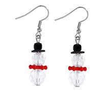 1PAIR GIOCCOLO NATALE PUNTI PERCHIO CHE SEGLI CREATIVO DESIGN COMMERATIVO Gioielli per le vacanze per donne Orecchini natalizi festivi pendenti per le festività natalizie