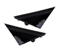 1pair Gloss Black Side View Door Mirror Flag Cover Molding Trim Fit for Fiat 500