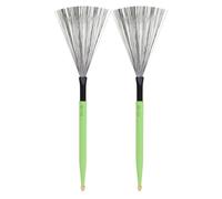 1Pair Manico In Legno Doppia Testa Spazzola Tamburo Metallo Spazzola In Acciaio Al Carbonio Filo Percussioni Drum Stick Speciale Roller Stick