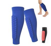 1Pair Shin Guards Soccer Kids, Soccer Shin Guards Adult Youth, Espinilleras De Futbol Para Hombres, Shin Pads Cover for Sports (Blue,L)