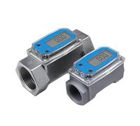 1PC 1-1.5 pollici digitale turbina flussometro display elettronico flussometro tubo in PVC acqua liquida for attrezzi da irrigazione da giardino agricolo(1inch)
