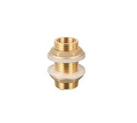 1PC 1/2 "1/4" Connettore del serbatoio dell'acqua in ottone Guarnizione in silicone Tubo di rame Serbatoio di pesce Accoppiamento Giunto Tubo di irrigazione da giardino Adattatore for tubo flessibile(
