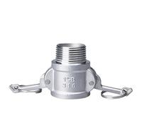 1PC 1/2" 3/4" 1“ 304 Adattatore for raccordo Camlock for irrigatore da giardino in acciaio inossidabile Barb Camlock Sgancio rapido for raccordi for pompe for tubi flessibili(B,1")