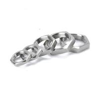 1pc 1/2" BSPP Female Thread Hex Lock Nut Pipe Fitting 304 Stainless Steel