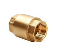 1pc 1/2" NPT Brass Thread In-Line Spring Check Valve 20/25mm Diameter 200WOG For Water Control float valve(1-1/2")