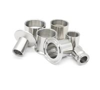 1PC 1/4" BSPT Internal Thread Ferrule50.5 Fitting SS304 Stainless Steel Triple Clamp Plumbing Fittings