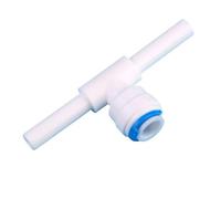 1PC 1/4 ''PE Quick Connect Doppio 1/4" Raccordo Veloce Tee Tubo 3 Vie Spina Dura Giunto 6.5MM Acquario RO filtro for l'acqua Tee