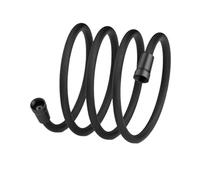 1PC 1.5/2M Tubo flessibile for doccia portatile anti-avvolgimento GI/2 flessibile ad alta pressione Interfaccia universale Tubo in nylon for vasca(Black,1.5M)