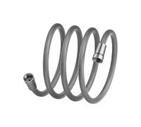 1PC 1.5/2M Tubo flessibile for doccia portatile anti-avvolgimento GI/2 flessibile ad alta pressione Interfaccia universale Tubo in nylon for vasca(Szary,2M)