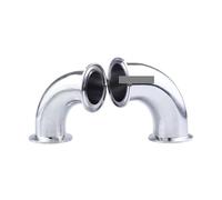 1PC 1.5" Tri Clamp x 25mm Pipe OD 304 Stainless Steel 90 Degree Elbow Fitting