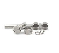 1pc 1/8" 1/4" 3/8" 1/2" 3 4 6 8 10 12 14 16 18 20 25 30mm OD Double Ferrule Compression Union Connector Stainless 304 PIUHRKLEVD(25mm)