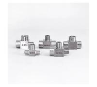 1PC 1/8 "1/4" 3/8" 1/2" NPT Femmina Maschio Tee 3 Modi SS 304 Tubo In Acciaio Inox Raccordo Connettore Splitter Block Alta Pressione (NPT, FEMMINA-FEMMINA_3/8")