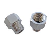 1PC 1/8" BSPP Female to 1/2" NPT Male Reducer Bushing Pipe Fitting Connector Coupler High Pressure Gauge