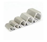 1pc 1" BSPP Female 304 Stainless Steel Hex Nut Rod Pipe Fitting Connector Adapter Max Pressure 600 Bar