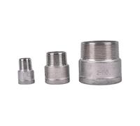 1pc 1" BSPT Female to 1" BSPT Male Round Reducer 304 Stainless Steel Plumbing Pipe Fitting Connector