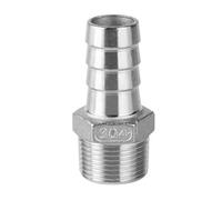1pc 1" BSPT Male 15mm Hose Barb Connector 304 Stainless Steel Hosetail Coupler