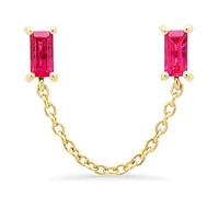 1Pc 100% Due Zirconi a Catena Lunga Orecchini per Le Donne Orecchini Piercing Orecchini Gioielli Pendientes, LYLSSSDH, di E2