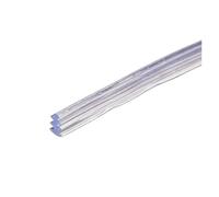 1PC 10M Porte e finestre Slot Thong Lega di alluminio Striscia di vetro fissa Tre strisce di gomma di tenuta EPDM(3-3.5mm White)