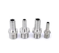 1pc 10mm Hose Barb M10x1 Male Thread Stainless Steel High Pressure Pipe Fitting