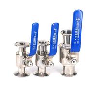 1PC 12.7x25mm 0.5" Tri Clamp Ferrule 304 Stainless Steel Ball Valve For Homebrew Diary