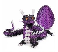 1pc 12-inch 3D Printed Glow in The Dark Dragon Eggs Fidget Toy Night Light for Home Office Desk Decor Collectible Gift Idea(Purple Dragon God,G)