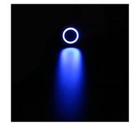1PC 12MM Auto-Reset LED 3V 5V 6V12V 24V 220V Pulsante in metallo Interruttore Pulsante istantaneo Pulsante LED di ripristino automatico(Blue,110V)